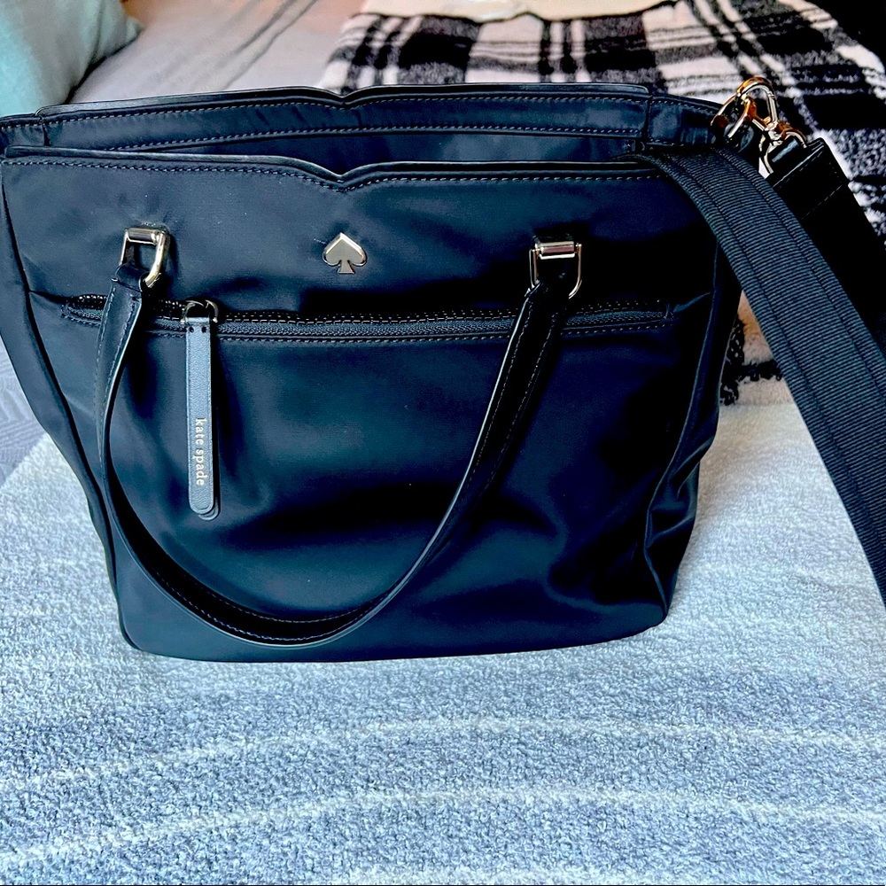 kate spade Black Nylon Crossbody Tote with Shoulder Strap